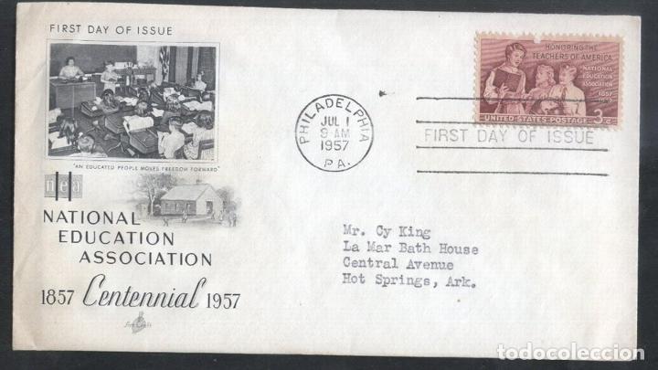Timbres: United States 1957 Teachers association   FDC       K.559