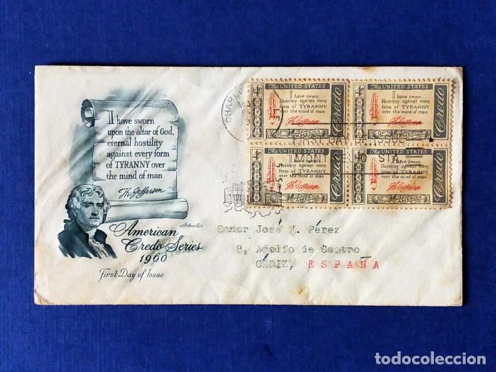Timbres: ESTADOS UNIDOS. SOBRE PRIMER DIA. FIRST DAY OF ISSUE - 03/03/1960