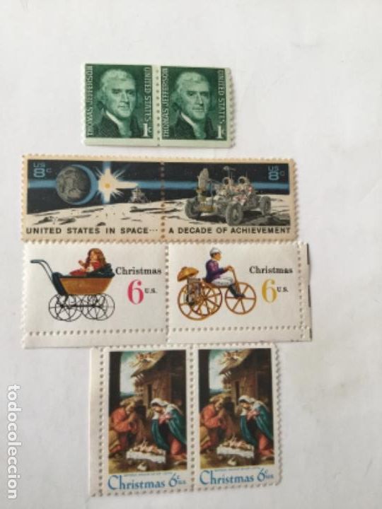Stamps: USA- 8 sellos- sin usar