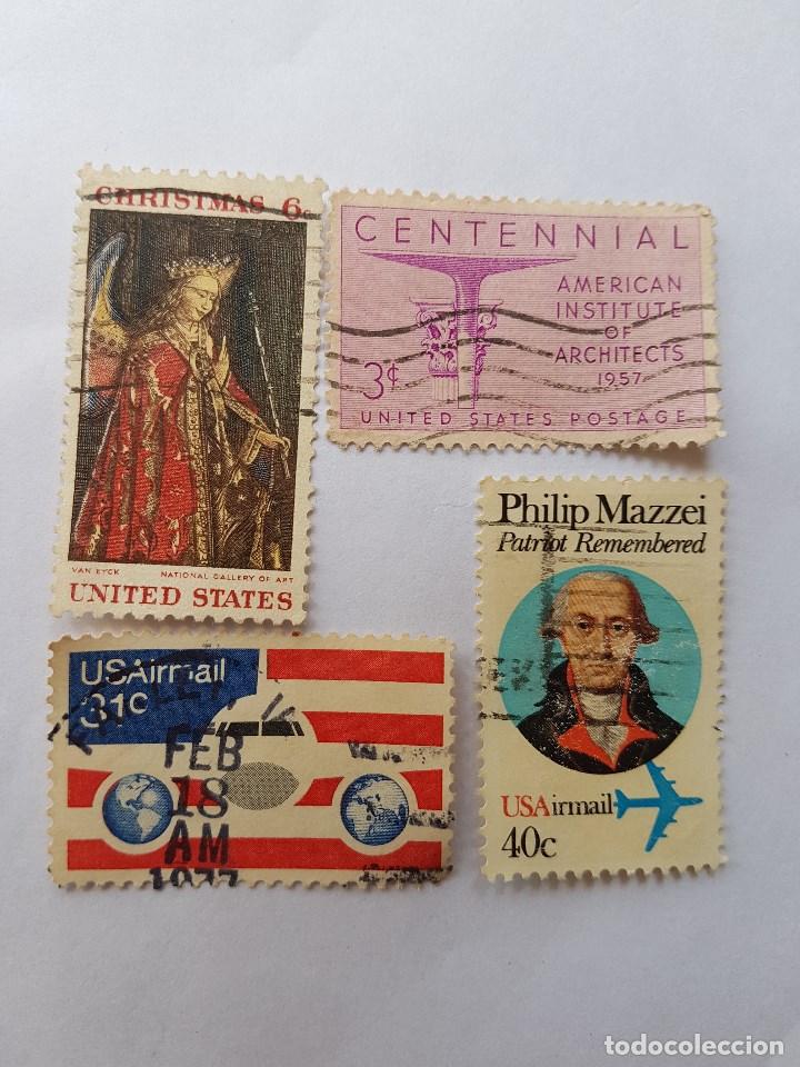 Selos: PHILIP MAZZEI, CENTENNIAL AMERICAN ARCHITECTS 1957, CHRISTMAS, 4 STAMPS