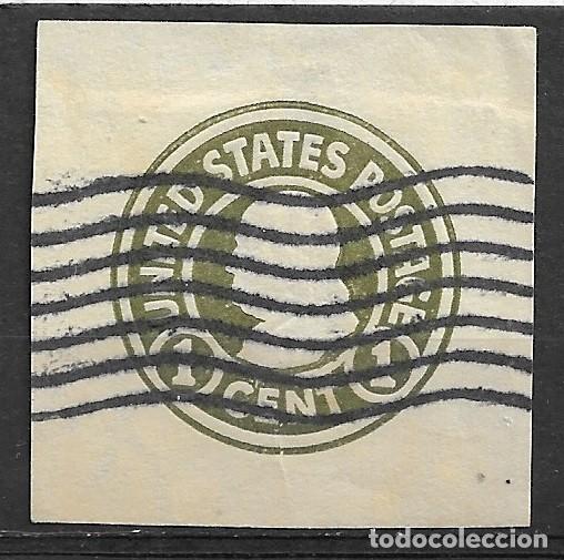 Selos: Estados Unidos,USA, etiqueta circulada,efigie Franklin, 1 centavo