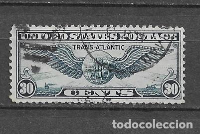 Selos: Estados Unidos,USA,alegor&iacute;a,a&eacute;reo,yvert 25,usados