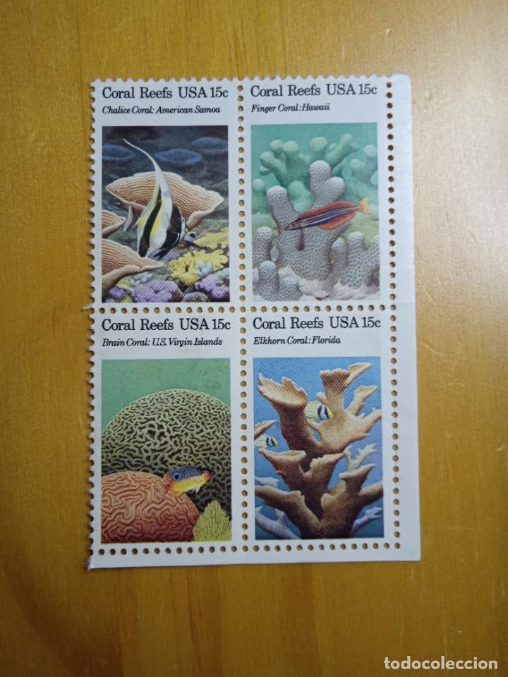 Briefmarken: UNITED STATE 15 CENTS CORAL REEFS.