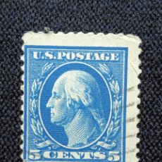 Sellos: UNITED STATES, 5 CENTS, GEORGE WASHINGTON, AÑO 1909,. Lote 224785392