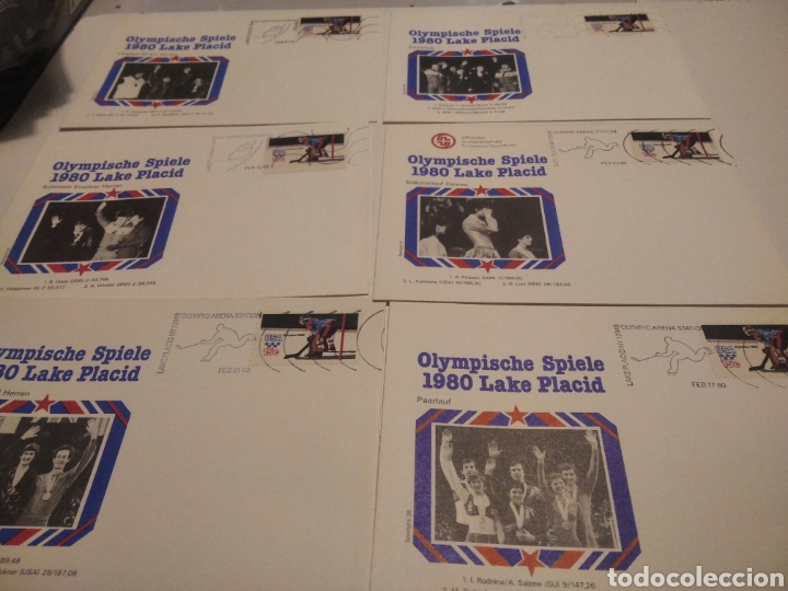 Stamps: 14 sobres mismo sello diferentes fotograf&iacute;as podiums