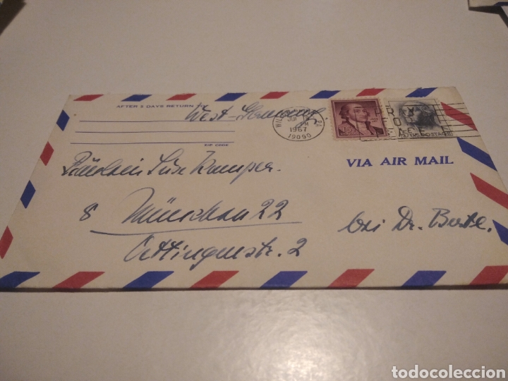 Stamps: Sobre USA sellos