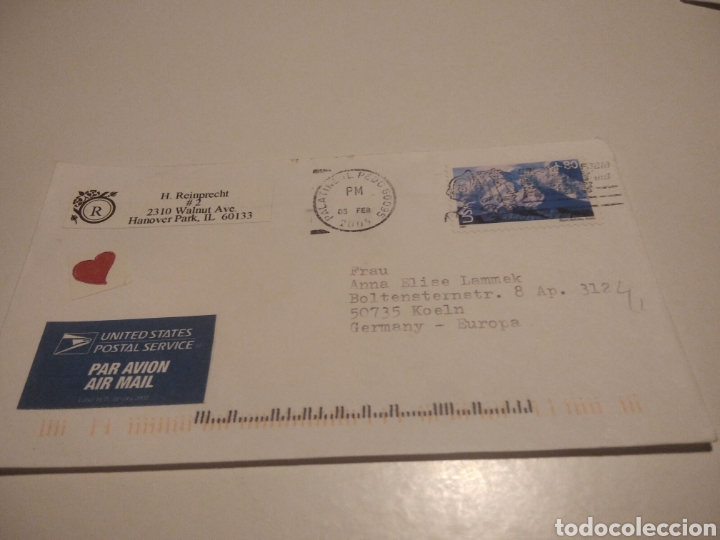 Stamps: Sobre con sellos USA pegatinas