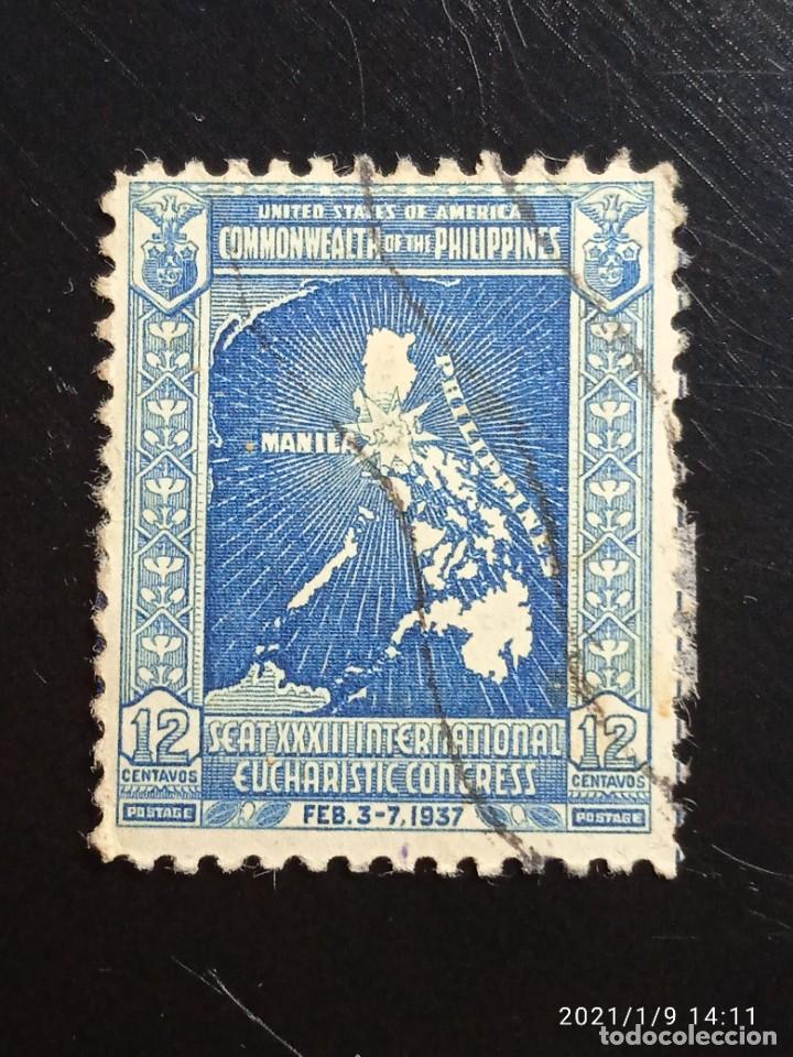 Sellos: UNITED STATES PHILIPPINE ISLANDS, 12 CENTS A&Ntilde;O 1937