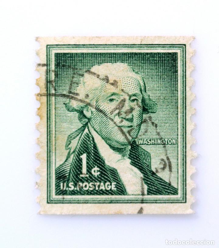 Sello George Washington 1962 - USA  Sellos, Diseño de estampillas, Sellos  raros