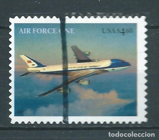 Sellos: ESTADOS UNIDOS USA 2007 AIR FORCE ONE PRIOTIRY MAIL $4.60 USADO SOBRE PAPEL SC 4144 YT 3924