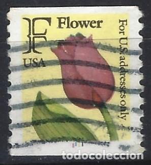 Selos: ESTADOS UNIDOS / USA - FLORES - USADO DE RULETA