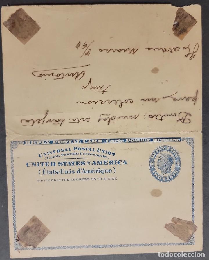 Francobolli: O) 1899 CUBA, CARIBE, OCUPACI&Oacute;N ESTADOS UNIDOS, LIBERTY 2c, DOROTES, SUYO ANTONIO BACKSTAMP TARJETA