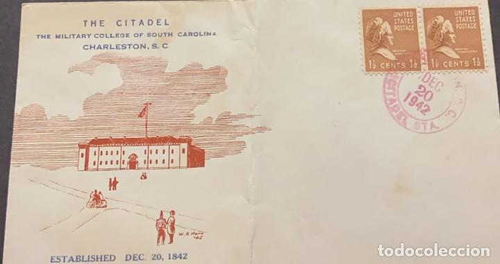 Briefmarken: O) 1942 ESTADOS UNIDOS, USA, MARTHA WASHINGTON, LA CIUDADELA, EL COLEGIO MILITAR, CHARLESTON S.C. XF