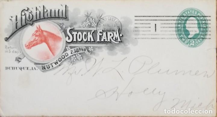 Selos: J) 1925 UNITED STATES, WASHINGTON, POSTAL STATIONARY, HIGHLAND STOCK FARM, AIRMAIL, CIRCULATED COVER