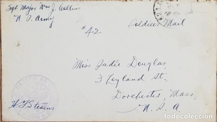 Sellos: J) 1942 UNITED STATES, PASSED AS ARMY USA, CIRCULATED OVER, FROM USA