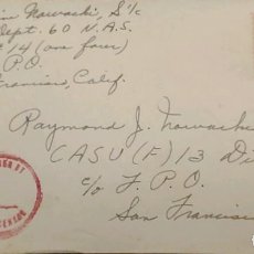 Sellos: J) 1944 UNITED STATES, AIRPLANE, PASSED BY NAVAL CENSORED, AIRMAIL, CIRCULATED COVER, FROM CALIFORNI. Lote 313265123