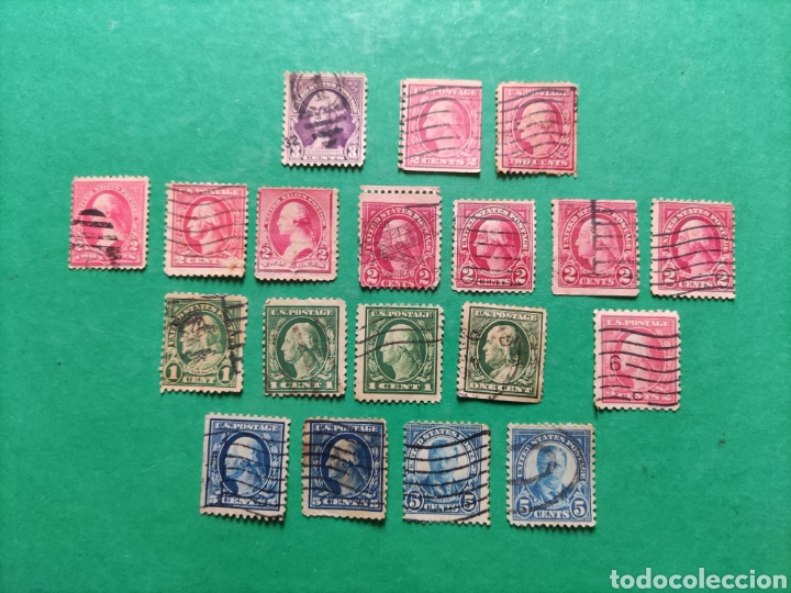 Selos: Lote 19 sellos antiguos. Estados Unidos de Am&eacute;rica