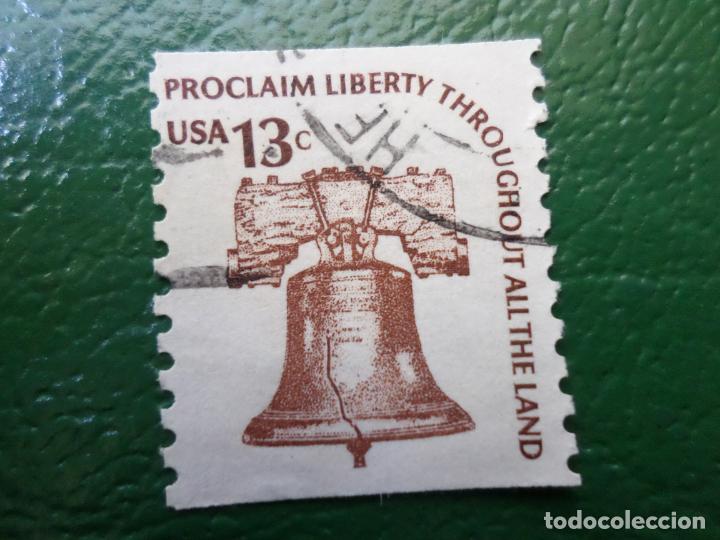 Sellos: +estados unidos, 1975, campana de la libertad, Yvert 1074A dentado vertical