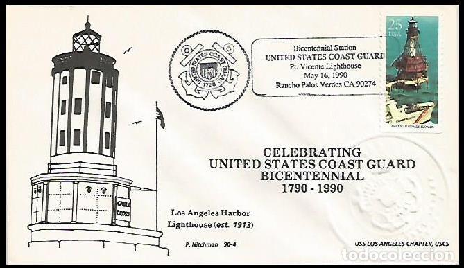 Sellos: USA 1990 FARO DE LOS ANGELES