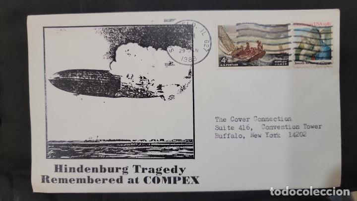 Briefmarken: SO) 1988 USA, ZEPPELIN FLIGHT, TRAGEDY, VIRGIN, BOAT, CIRCULATED AIR MAIL