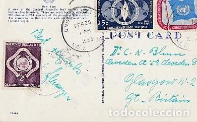 Stamps: Naciones Unidas & Ciudad de Nueva York, Sal&oacute;n de Asambleas Generales. Glasgow Escocia 1955 (1874)