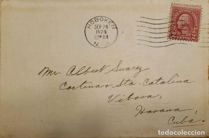 Timbres: J) 1929 UNITED STATES, WASHINGTON, AIRMAIL, CIRCULATED COVER, FROM USA TO CARIBE