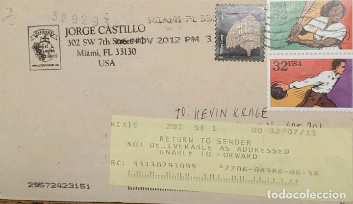 Timbres: J) 2012 UNITED STATES, PLAY, MULTIPLE STAMPS, AIRMAIL, CIRCULATED COVER, FROM USA