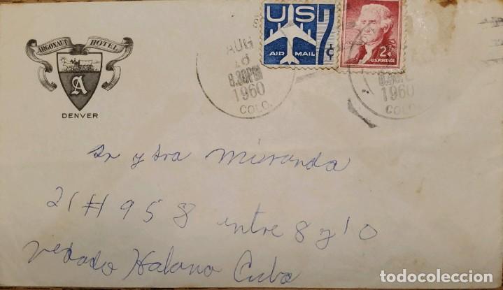Timbres: J) 1960 UNITED STATES, WASHINGTON, AIRPLANE, SHIEL, AIRMAIL, CIRCULATED COVER, FROM USA TO CARIBE