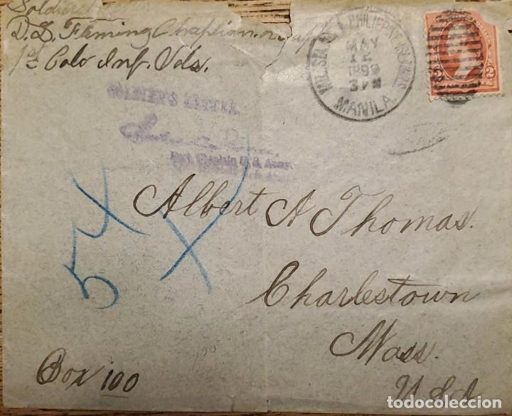 Timbres: J) 1899 UNITED STATES, WASHINGTON, AIRMAIL, CIRCULATED COVER, INTERIOR MAIL WITHIN TO USA, PHILIPPHI