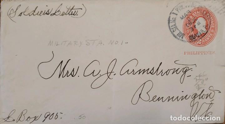 Timbres: J) 1900 UNITED STATES, WASHINGTON, 2 CENTS ORANGE, US OCCUPATION IN PHILIPPINES, SOLDIER LETTERS, PH