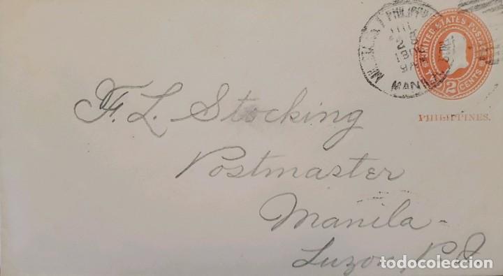 Timbres: J) 1900 UNITED STATES, WASHINGTON, US OCUPPATION IN PHILIPPINES, POSTAL STATIONARY, CIRCULATED COVER
