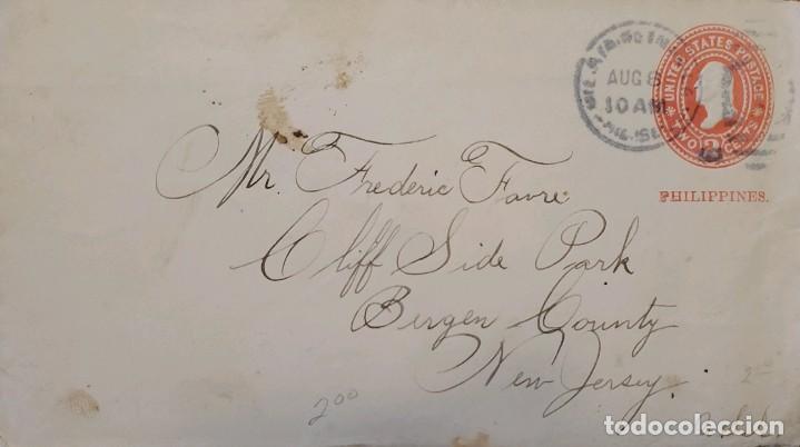 Timbres: J) 1900 UNITED STATES, WASHINGTON, US OCUPPATION IN PHILIPPINES, SOLDIER LETTER, POSTAL STATIONARY,