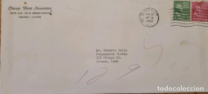 Timbres: J) 1950 UNITED STATES, WASHINGTON, MULTIPLE STAMPS, AIRMAIL, CIRCULATED COVER, FROM CHICAGO TO CARIB