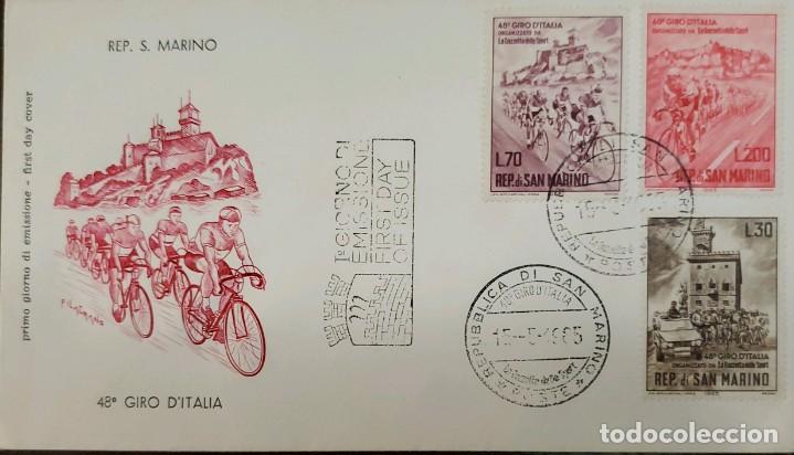 Sellos: J) 1985 SAN MARINO, CICLISM, MULTIPLE STAMPS, FDC