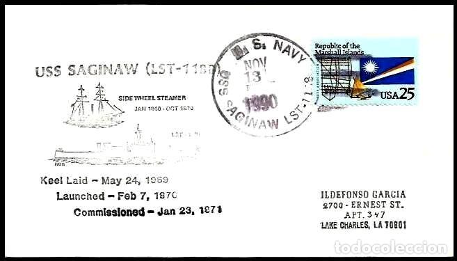 Briefmarken: USA 1990 DESEMBARCO DE TANQUES USS SAGINAW LST-1188