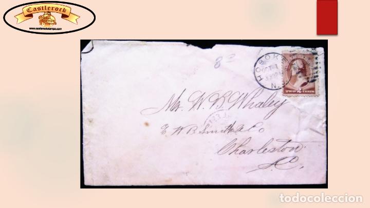 Selos: O) UNITED STATES, USA, WASHINGTON, 2c brown, CIRCULATED TO CHARLESTON, XF