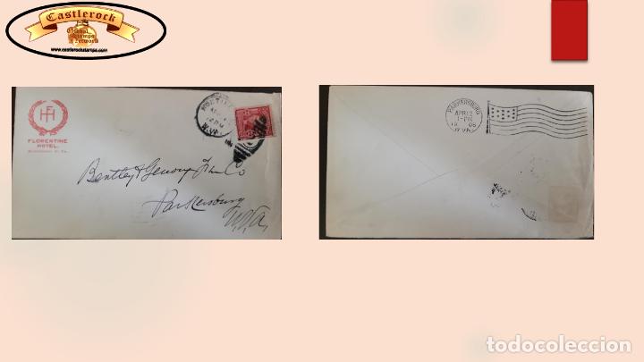 Selos: O) UNITED STATES - USA, WASHINGTON 2c carmine, BICENTENNIAL, FLORENTINE HOTEL,&nbsp; CIRCULATED XF