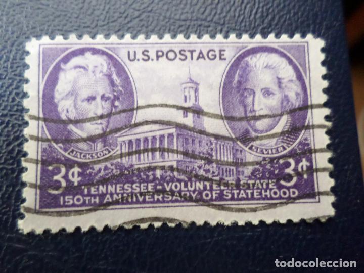 Sellos: -estados unidos, 1946, 150 aniversario del estado de tennessee, Yvert 493