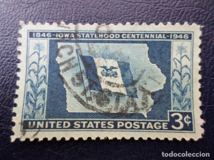 Sellos: -estados unidos, 1946, centenario del estado de iowa, Yvert 494