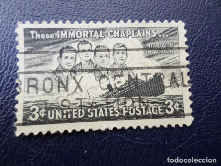 Sellos: -estados unidos, 1948, a la memoria de los capellanes del dorchester, Yvert 508