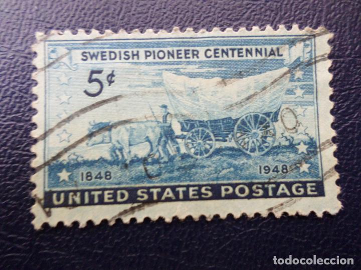 Sellos: -estados unidos, 1948, centenario establecimiento de la colonia de pioneros suecos, Yvert 509
