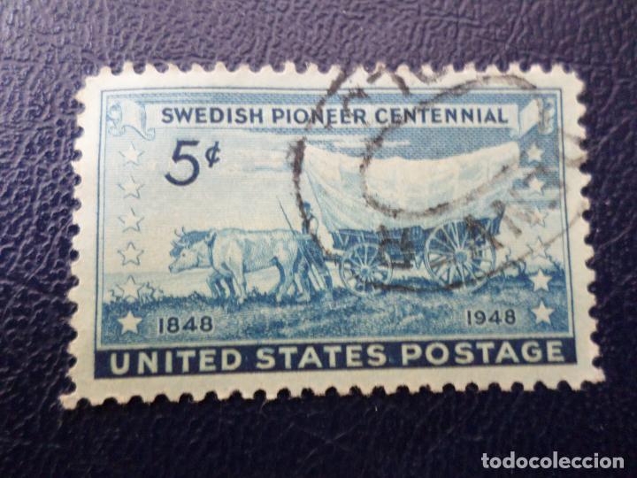 Sellos: -estados unidos, 1948, centenario establecimiento de la colonia de pioneros suecos, Yvert 509