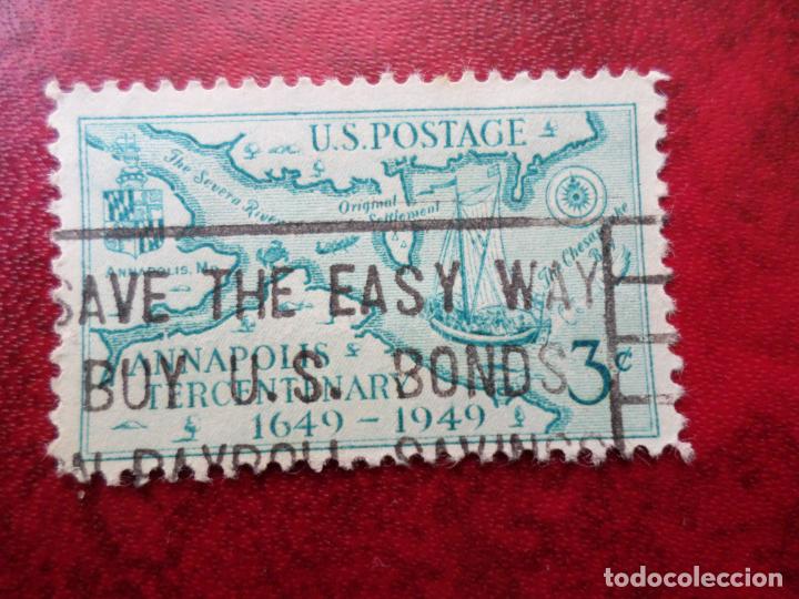 Sellos: -estados unidos, 1949, tricentenario de annapolis, Yvert 535