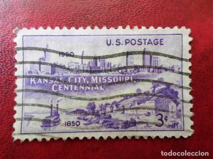 Sellos: -estados unidos, 1950, centenario fundacion de kansas city, Yvert 545