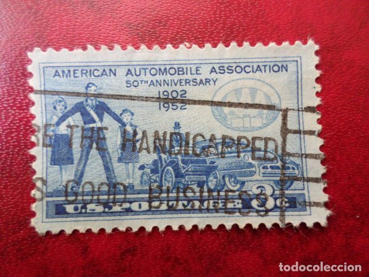 Sellos: -estados unidos, 1952, 50 aniv. asocicion americana del automovil, Yvert 558