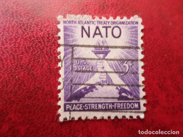 Sellos: -estados unidos, 1952, 3 aniversario de la OTAN, Yvert 559