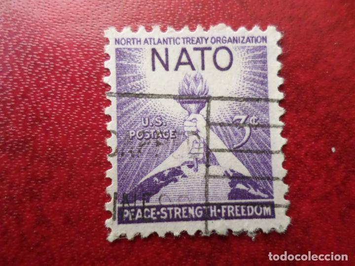 Sellos: -estados unidos, 1952, 3 aniversario de la OTAN, Yvert 559