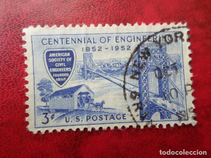 Sellos: -estados unidos, 1952, centenario de la sociedad civil de ingenieros, Yvert 563