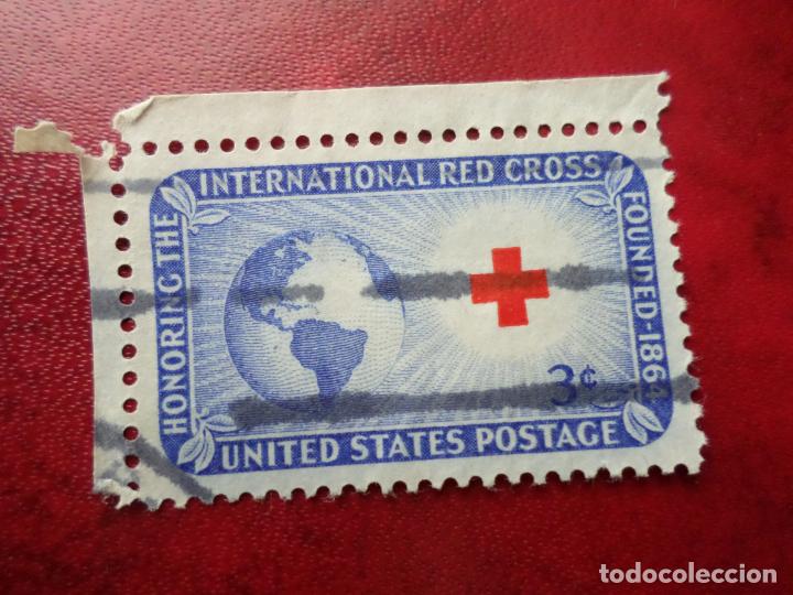 Sellos: -estados unidos, 1952, cruz roja internacional, Yvert 567