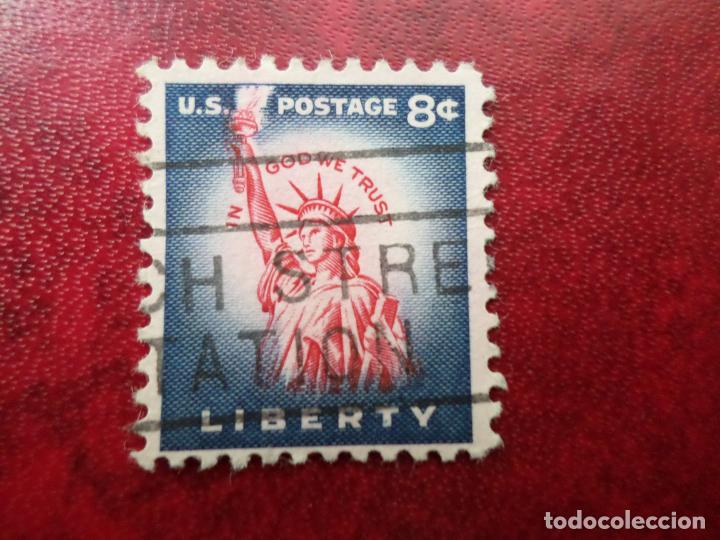 Sellos: -estados unidos, 1954, estatua de la libertad, Yvert 582